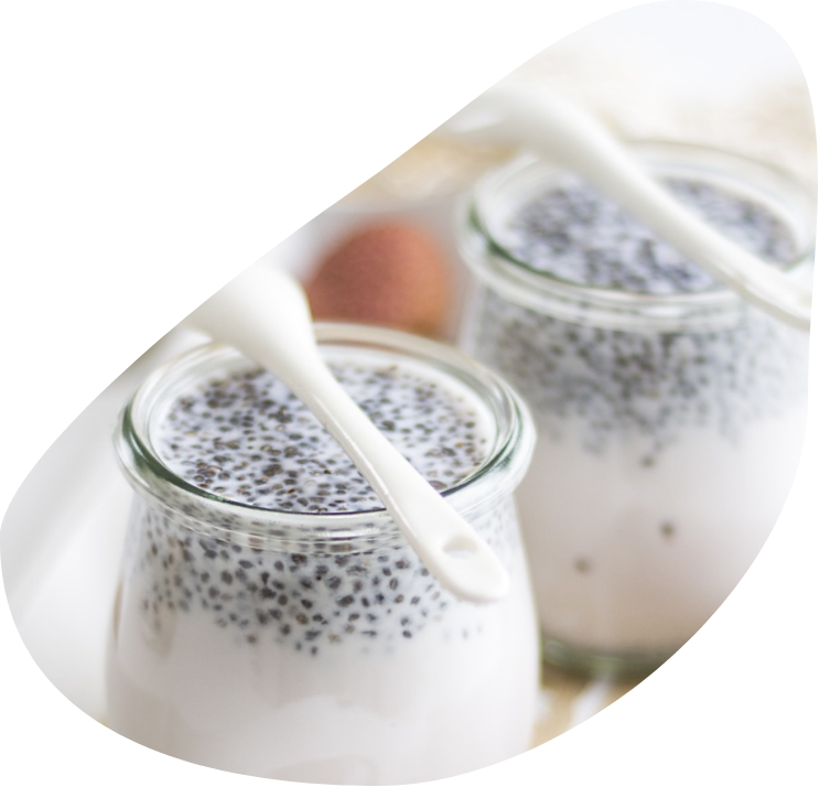 picture of a chia seeds pudding